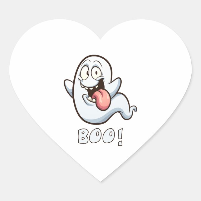 HALLOWEEN BOO                 HEART STICKER (Front)