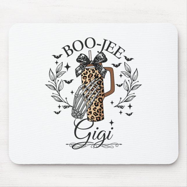 Halloween Boo Jee Gigi Hand Skeleton Funny Spooky  Mouse Pad (Front)