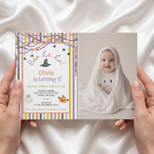 Halloween Boo La La Birthday Invitation Photo