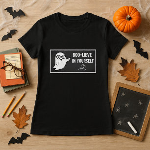 Halloween BOO‑LIEVE in Yourself Teacher-Librarian T-Shirt