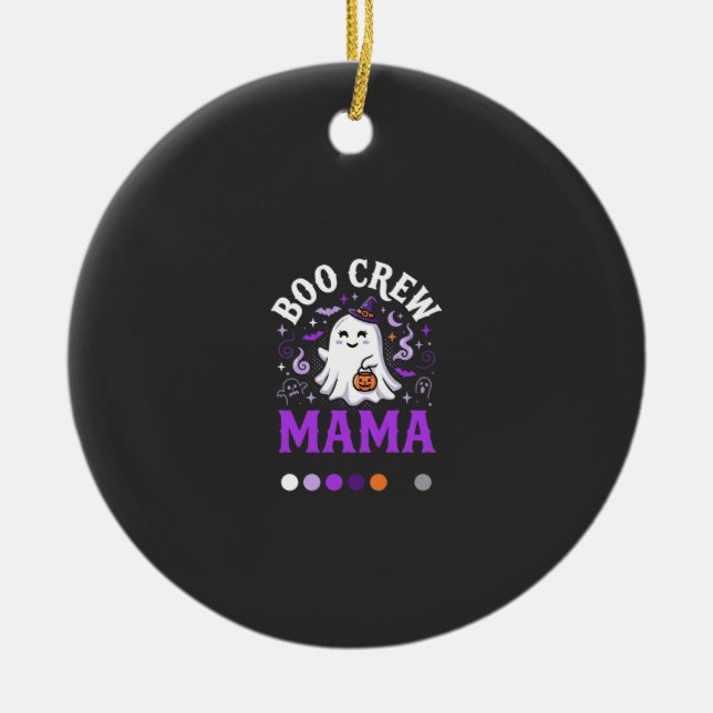 Halloween Boo Mama Magic Ceramic Ornament (Front)