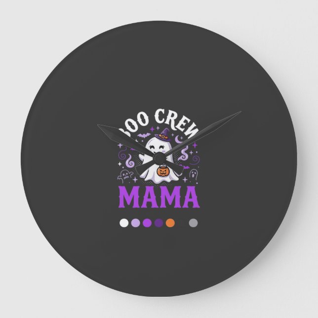 Halloween Boo Mama Magic Large Clock (Front)