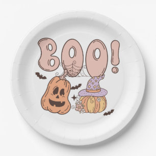 Halloween Boo Paper Plate