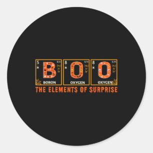 Halloween Boo Primary Elements Of Surprise Science Classic Round Sticker