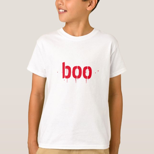 Halloween boo rouge sanglant T-Shirt effrayant (Devant)