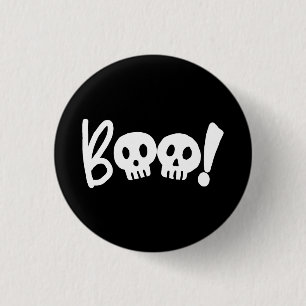Halloween Boo Scary 1 Inch Round Button