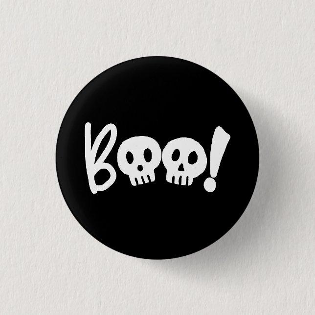 Halloween Boo Scary 1 Inch Round Button (Front)