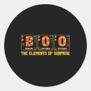 Halloween Boo School Chemistry Nerd Physics Pumpki Classic Round Sticker