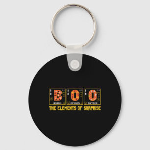 Halloween Boo School Chemistry Nerd Physics Pumpki Keychain