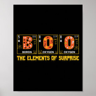 Halloween Boo School Chemistry Nerd Physics Pumpki Poster