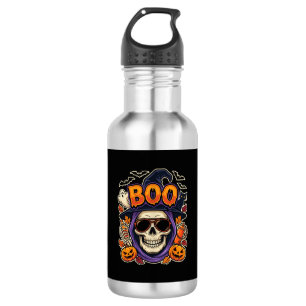 Halloween Boo Skull Sunglasses Vector 532 Ml Water Bottle