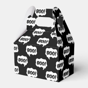 Halloween Boo Speech Bubble Pattern Favour Box