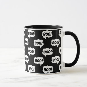 Halloween Boo Speech Bubble Pattern Mug
