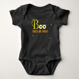 Halloween Boo Spooky Eyes Creepy Trick or Treat Baby Bodysuit