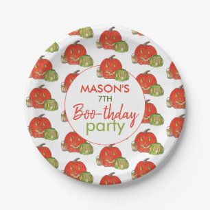 Halloween Boo-thday Birthday Paper Plate