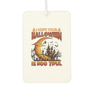 Halloween Boo Tiful Haunted House Crescent Moon Ba Air Freshener