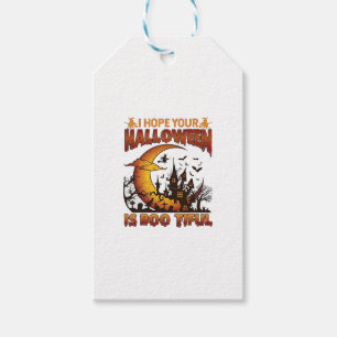 Halloween Boo Tiful Haunted House Crescent Moon Ba Gift Tags