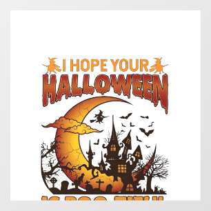 Halloween Boo Tiful Haunted House Crescent Moon Ba Window Cling