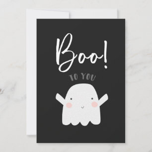 Halloween "Boo to you" Cute Ghost Thank You Card