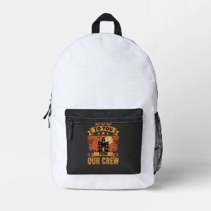 Halloween Boo To You Haunted House Crew Design Printed Backpack