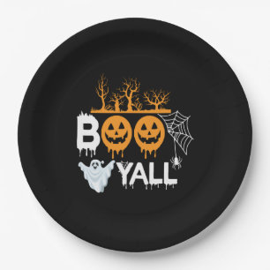 Halloween Boo Yell Halloween Birthday Paper Plate