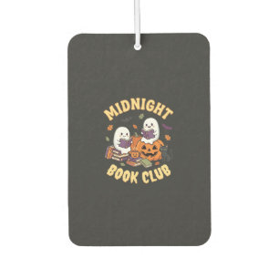 Halloween Book Club Ghost Reading Pumpkin Design_1 Air Freshener
