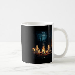 Halloween Book Reading Ghost Forest Camping Vintag Coffee Mug