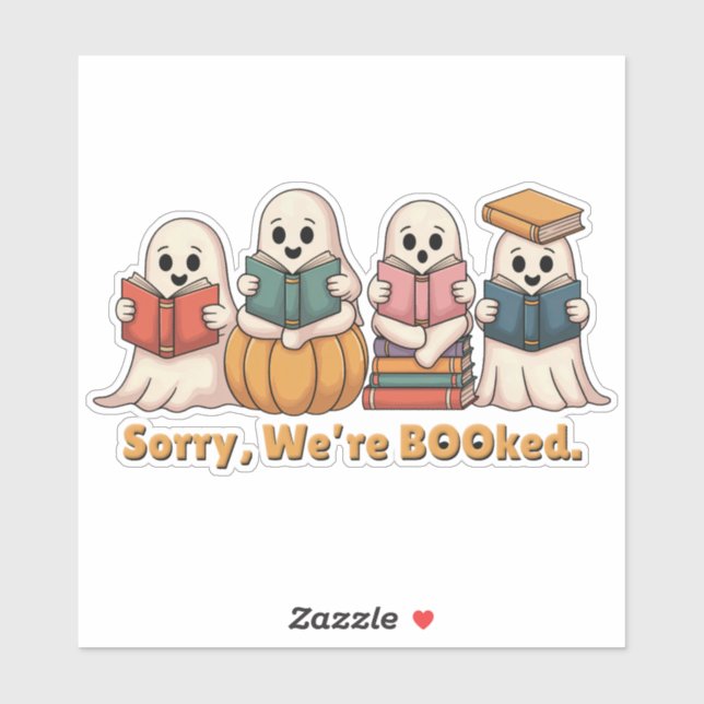 Halloween Bookish Ghosts Reading Books (Sheet)