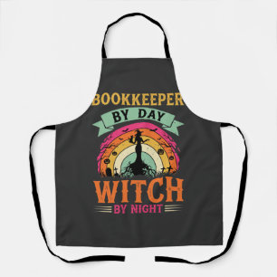 Halloween Bookkeeper by Day Witch by Night Design Apron