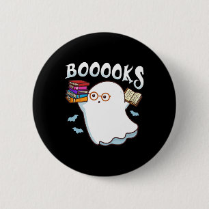Halloween Books Librarian English Teacher Reader R 2 Inch Round Button