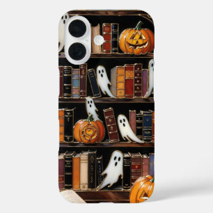 Halloween Bookshelf Phone Case Ghost Pumpkin