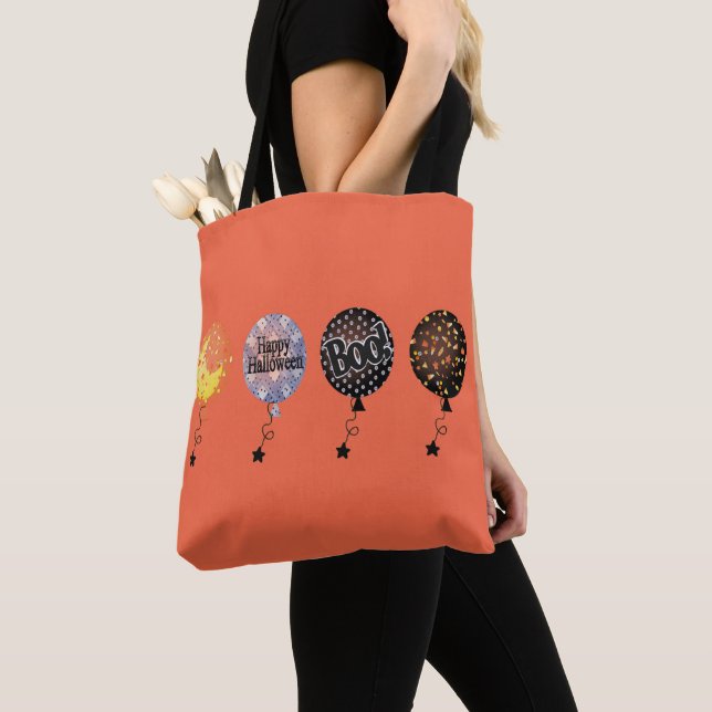 Halloween BOOloons Tote Bag (Close Up)