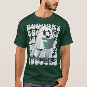 Halloween Booooks Cute Ghost Boo Reading Books Adu T-Shirt