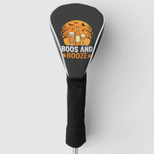 Halloween Boos and Booze Drinking Party Design Golf Head Cover