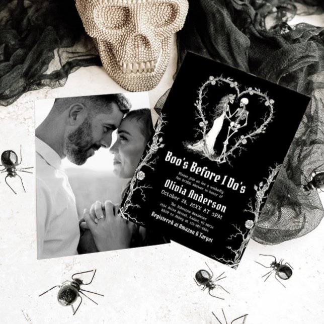 Halloween Boo's Before I Do's Bridal Shower Invitation (Creator Uploaded)