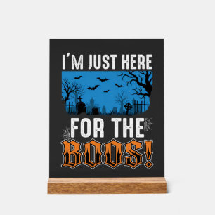 Halloween Boos Ghost Graveyard Vector Design_1 Acrylic Sign