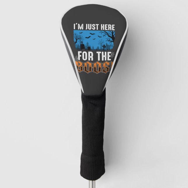Halloween Boos Ghost Graveyard Vector Design_1 Golf Head Cover (Front)