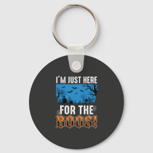 Halloween Boos Ghost Graveyard Vector Design_1 Keychain