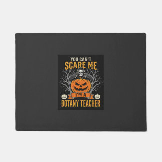 Halloween Botany Teacher Skeleton Pumpkin Design Doormat