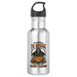 Halloween Botany Teacher Vintage Engraving Pumpkin 532 Ml Water Bottle