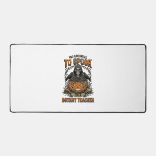 Halloween Botany Teacher Vintage Engraving Pumpkin Desk Mat