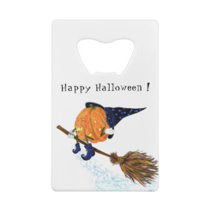 Halloween Bottle Opener Witch Pumpkin Flying Credit Card Bottle Opener