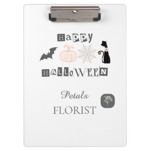 Halloween Boutique Florist Business Branding  Clipboard