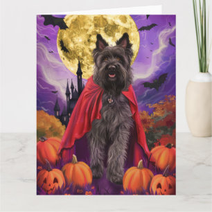 Halloween Bouviers des Flandres Vampire Pumpkins  Card