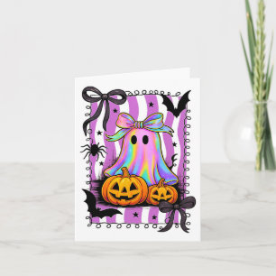 Halloween Bow Shirt Cute Skull Pumpkin Sweets Fun Card