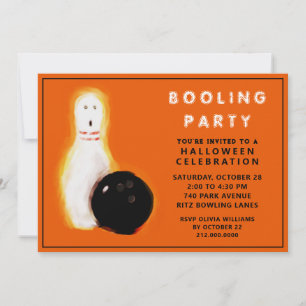 Halloween Bowling Party Invitations