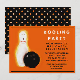 Halloween Bowling Party Invitations