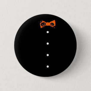 Halloween Bowtie Pumpkin Halloween Costume  2 Inch Round Button