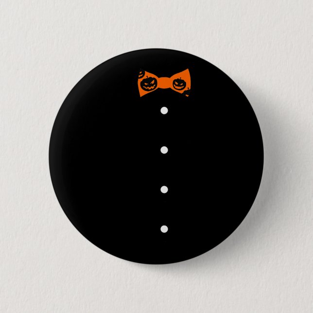 Halloween Bowtie Pumpkin Halloween Costume  2 Inch Round Button (Front)