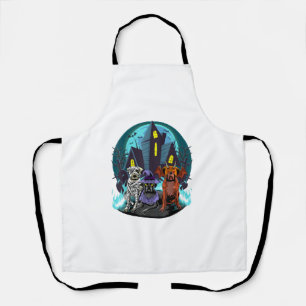 Halloween Boxers Mummy Witch Devil Boxer Dog Puppy Apron